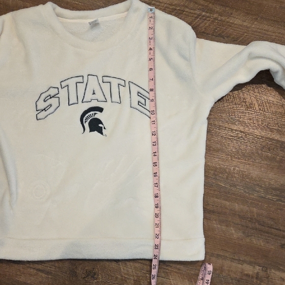 Michigan State Spartans Fleece Sweatshirt - Go Green! Women's Size XL - Picture 7 of 10